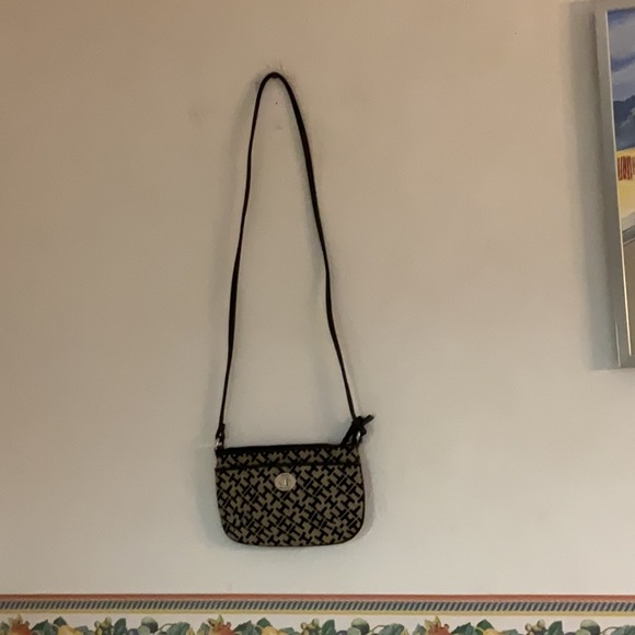 Tommy Hilfiger Logo Crossbody Bag, 6”x9.5”, Black/Tan - Picture 8 of 9